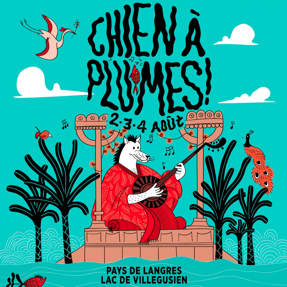 affiche officiel le festival chien a plumes 2024 langres villegusien le lac rempart radio 1